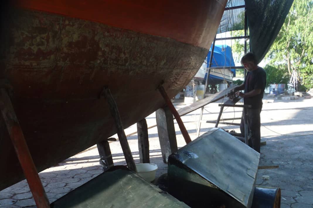 Almost everything had to be removed to access the structure from the inside - including the tanks