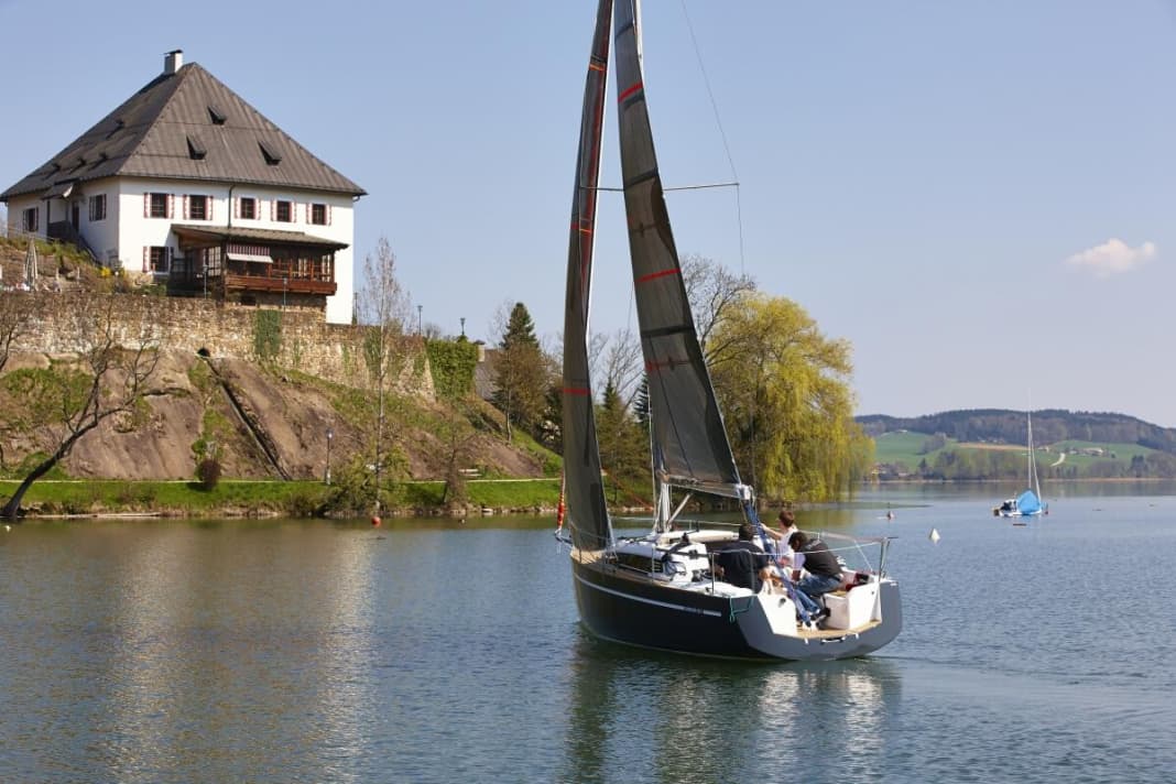 First test on the Mattsee near Salzburg. Calm...