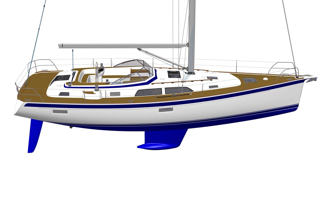 Toujours reconnaissable comme une HR typique. Le nouveau 44 de Hallberg-Rassy arrive comme nouveauté pour 2017