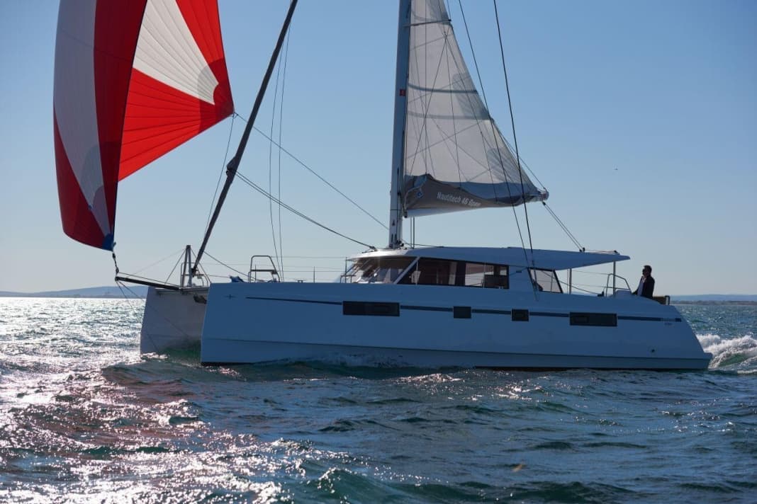 Bavaria's new cat under gennaker