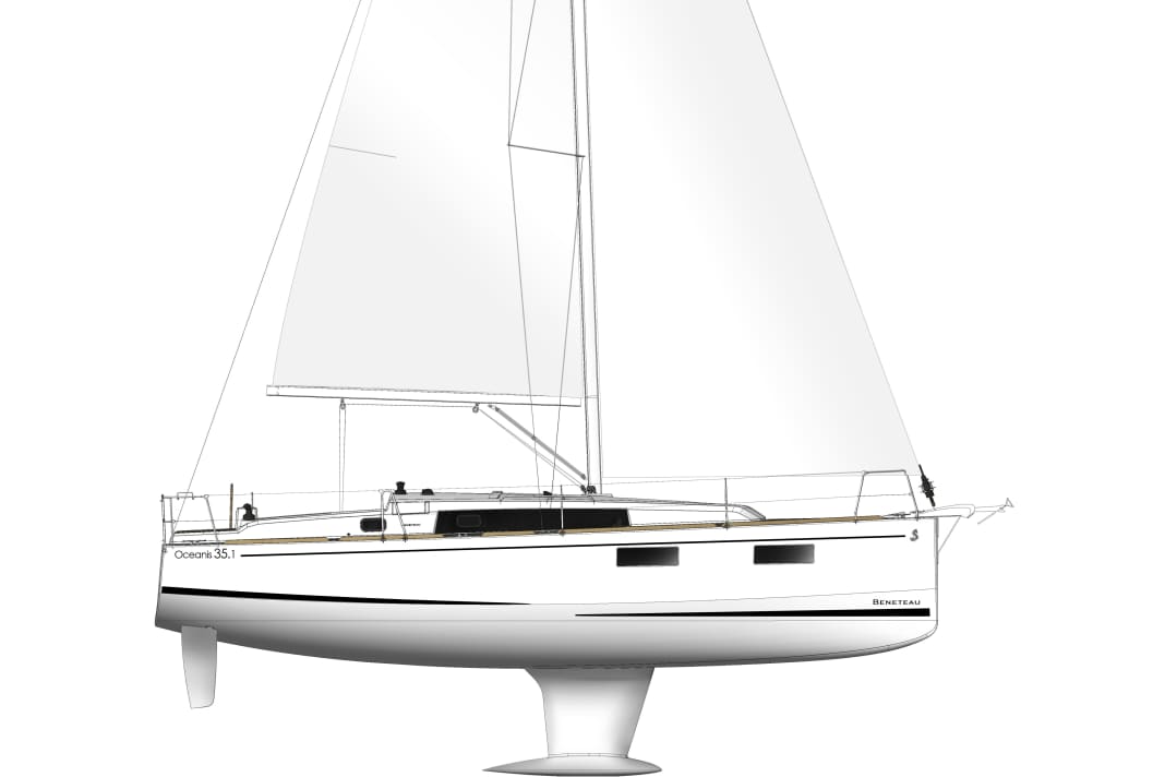 Standard : guide d'écoute de grand-voile conventionnel, sans étrier