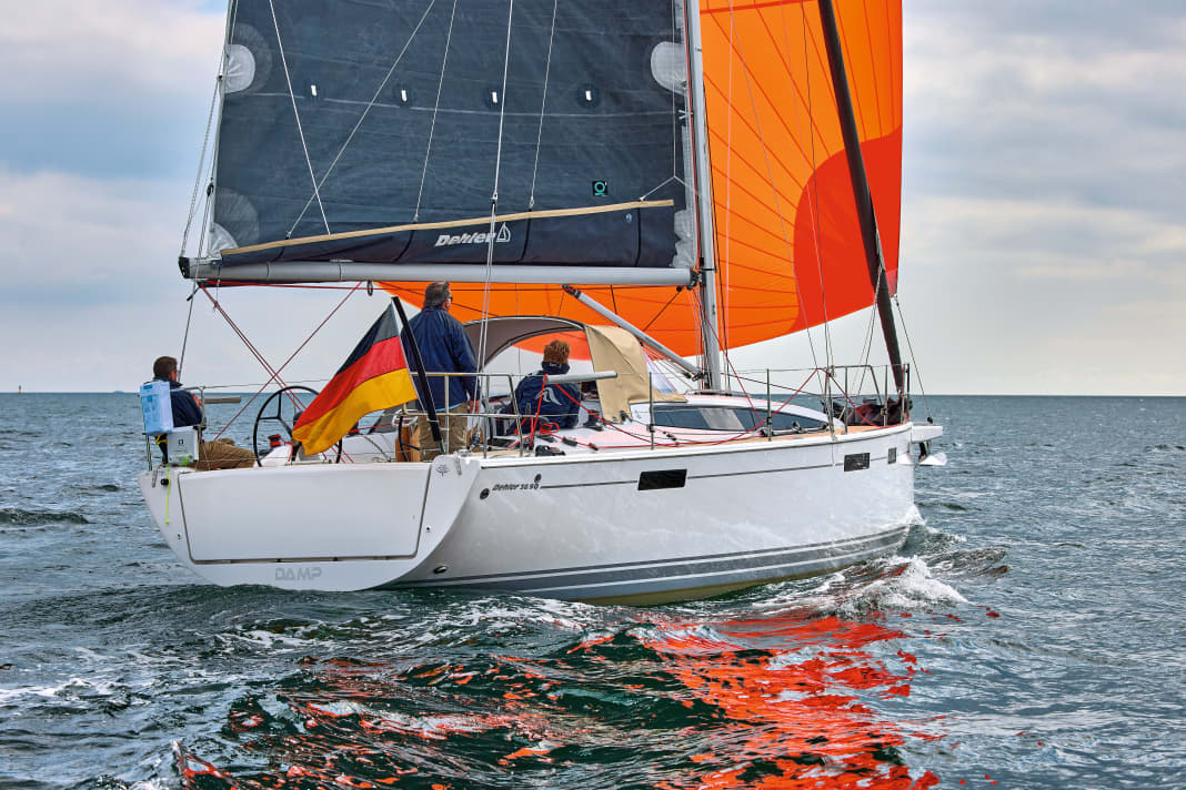 Large hull windows and a fixed bowsprit are among the new features