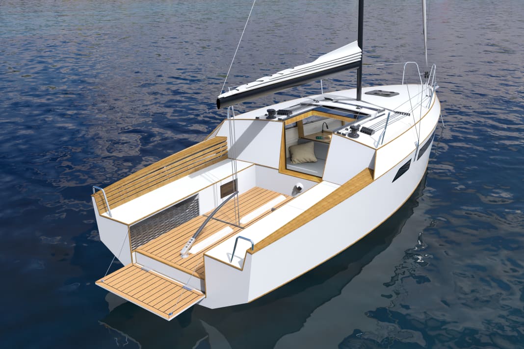 Typical backdecker. The cabin superstructure extends all the way to the outside of the hull. There is no running deck on the side