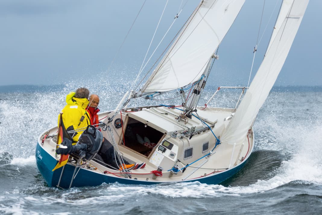Spækhugger in action: The boat can handle a lot of wind, partly due to a ballast ratio of 60 per cent, but is known to be fast even in light breezes