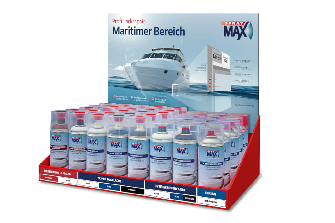 Peintures originales pour bateaux en aérosol à 2 composants