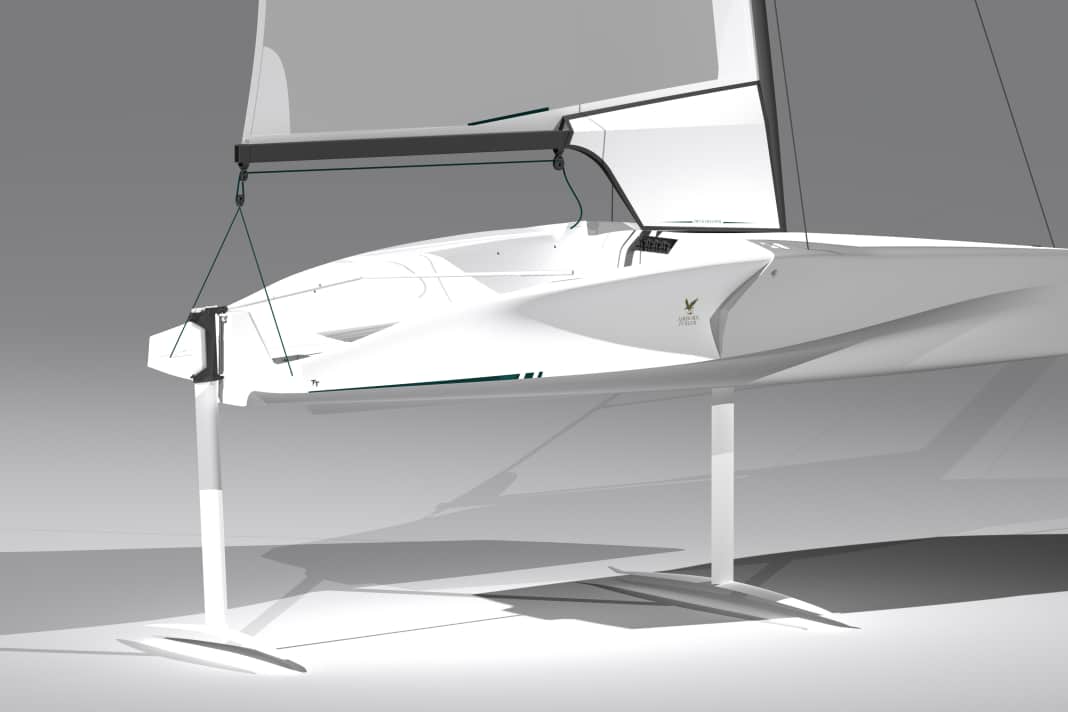 Innovative aircraft. The Airborn Foiler adopts the foil technology from the Moth class, but controls the foils electronically.