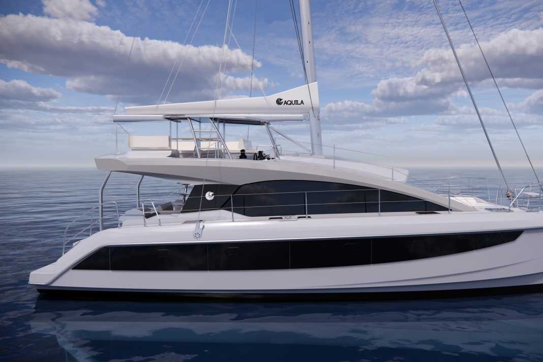 Neuer Name, neue Formen, neues Konzept. Aquila Yachts in den USA baut erstmals auch einen Segel-Katamaran. Der Aquila 50 Sail zeigt viele spannende Neuheiten.