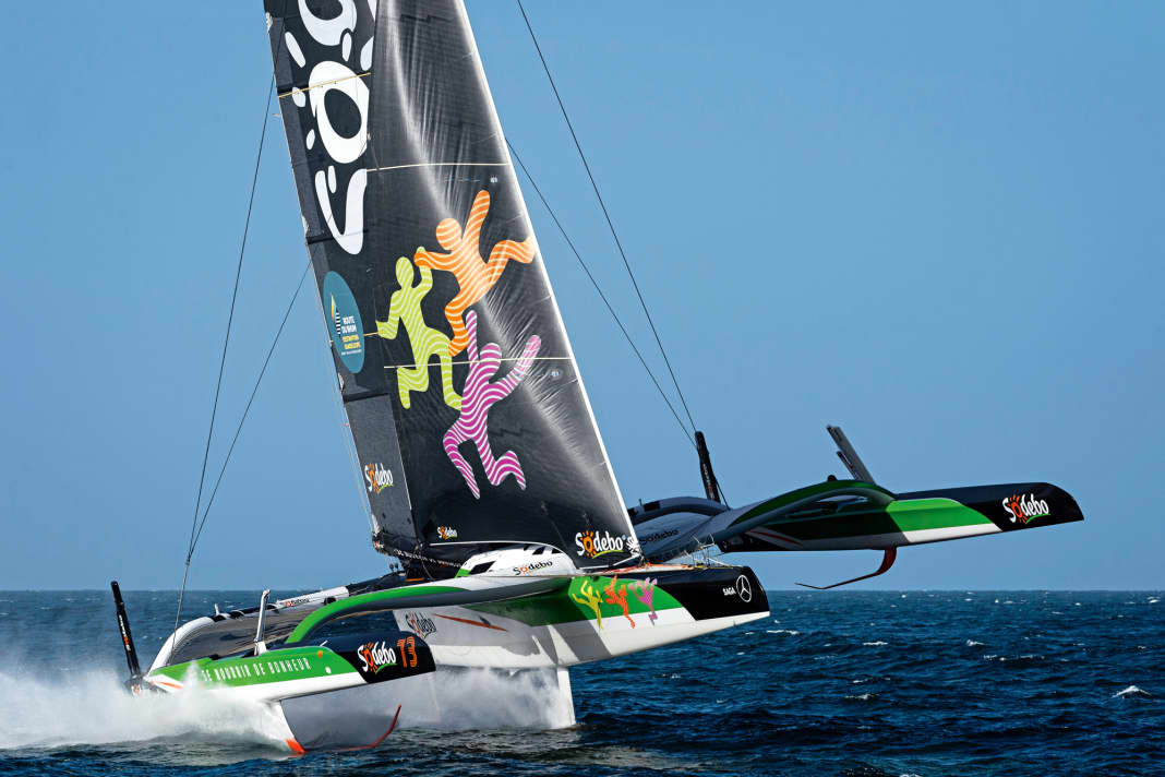 Speed, speed, speed: The Ultims race around the world at top speeds of around 45 knots
