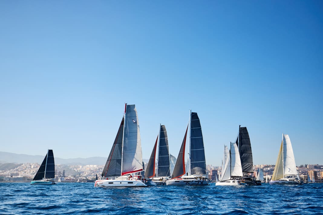 Il variegato schieramento alla partenza dell'Atlantic Rally for Cruisers 2023