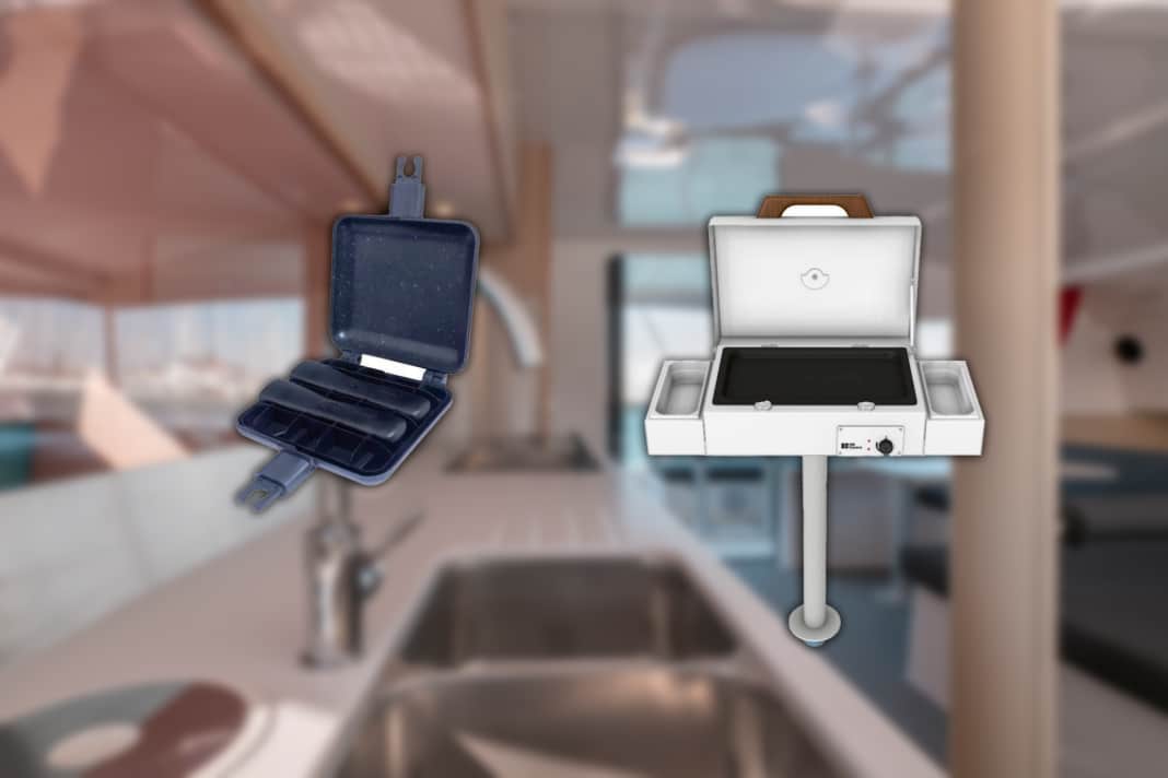 Ein strahlwassergeschützter Elektrogrill für den Einsatz an Deck und ein kompakter Sandwich-Toaster, der in der Pantry gleich mehrere Aufgaben übernehmen soll.
