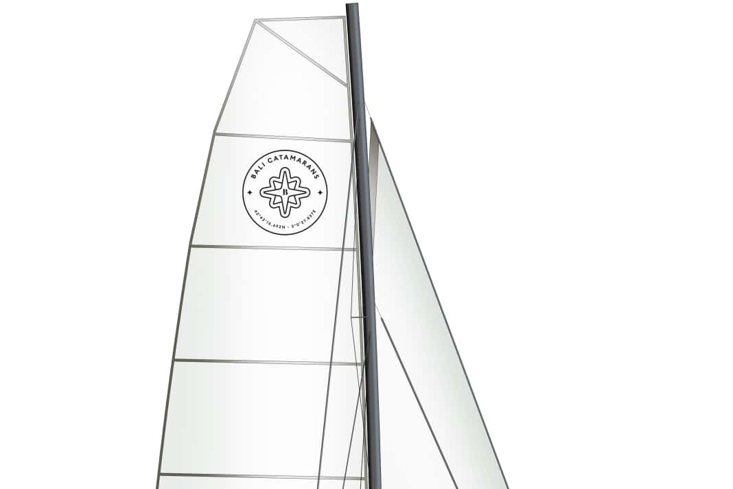 Nouveau bateau amiral de Bali Catamarans : le Bali 7.0. Plan de voilure et répartition intérieure