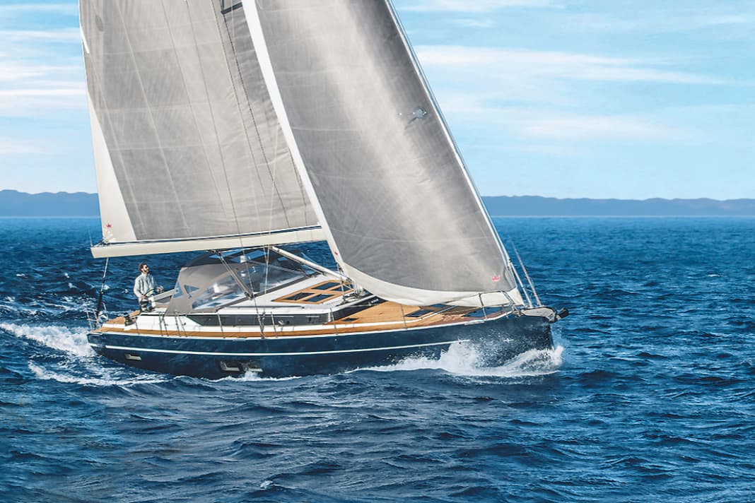 Bavaria C57: very voluminous tourer from Germany with many layout options from three to five double cabins. Large garage in the stern for the dinghy