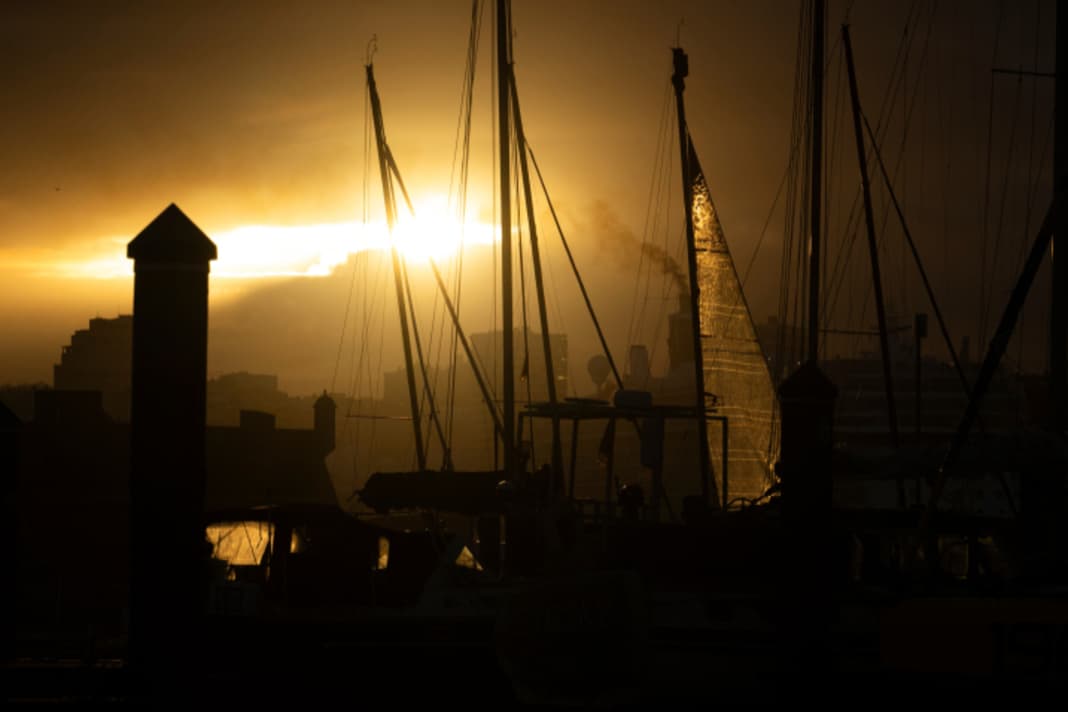 The Class40 fleet at the stopover in La Coruña.