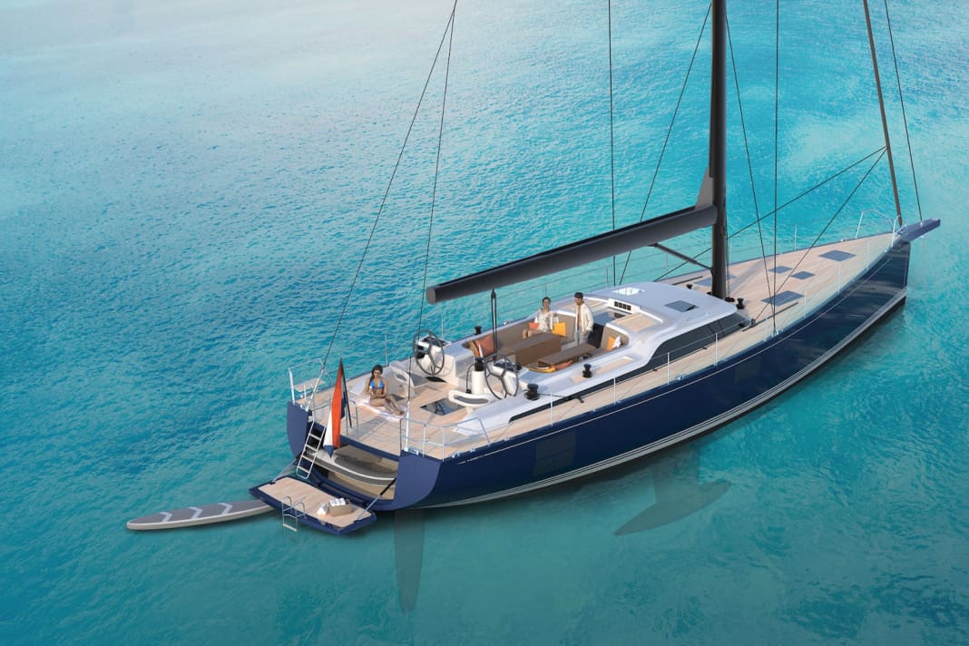Unmistakably Contest: short but high cabin superstructure, plenty of space in the cockpit, moderate hull lines with low appendages