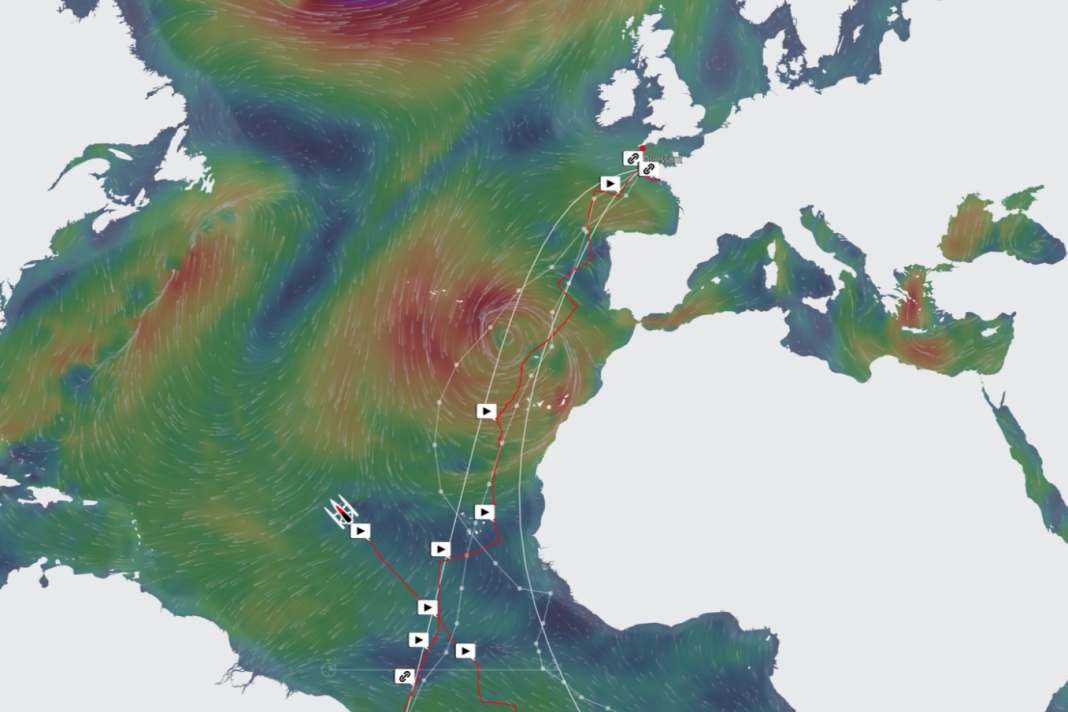Weniger als 2500 Seemeilen hatte Guirec Soudée am Ende des 87. Segeltages seiner Weltumseglung noch zu meistern.
