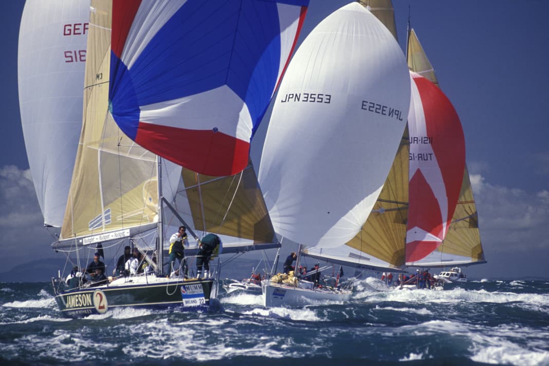 Regatta action in the 1989 Amdiral's Cup, when the British won ahead of Denmark and New Zealand
