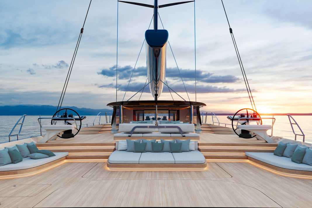 Terrassiertes Heck: Die Swan Alloy 44 soll ein Mehr an flexibel nutzbaren Decksflächen und Volumen unter Deck bieten.