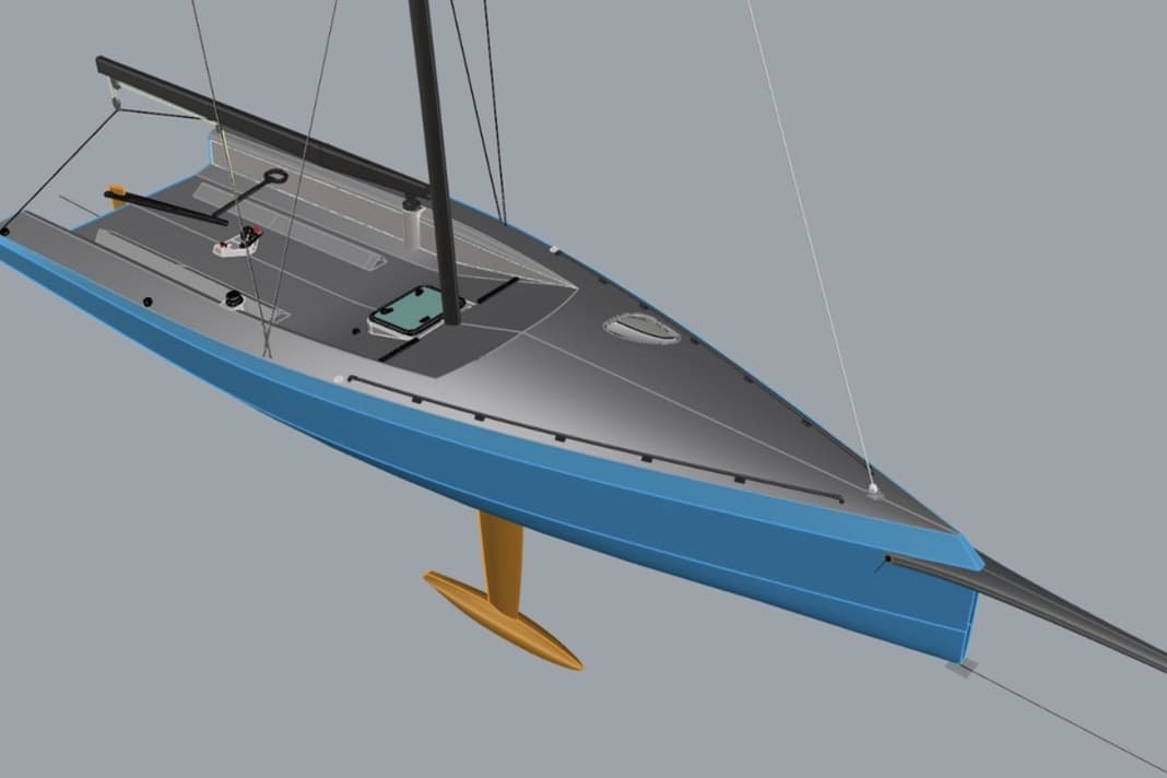 A typical recreational boat. Open cockpit with a high floor, simple layout, tiller steering.