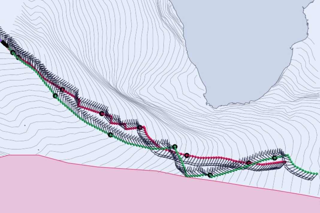 This is how Charlie Dalin (green) and Boris Herrmann's share prices could develop until the weekend. The black dots symbolise the position at midnight in each case