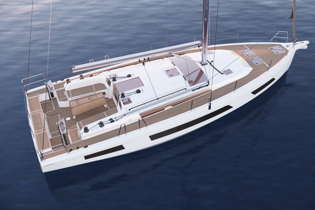 More space in the helm area and six winches on deck for active, sporty sailing