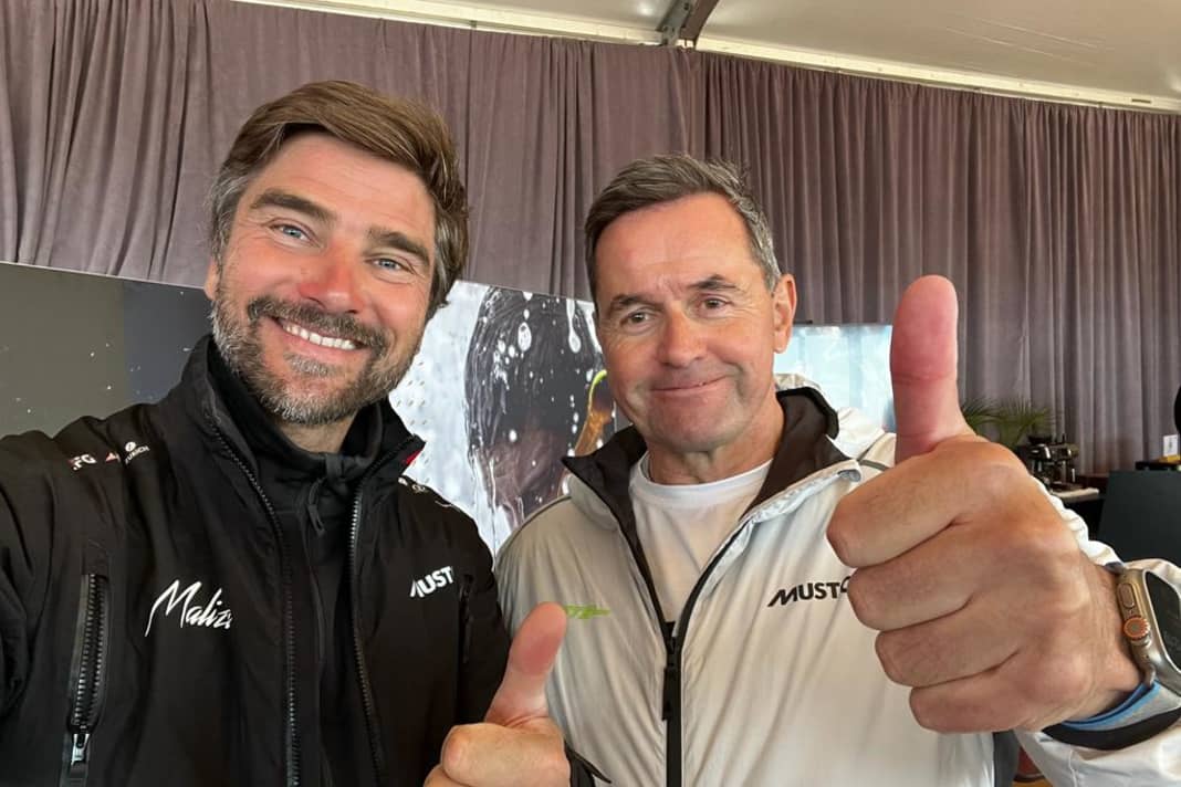 Alles Gute für Team Malizia wünscht Ocean-Race-Sieger Michael Illbruck der Crew um Skipper Boris Herrmann