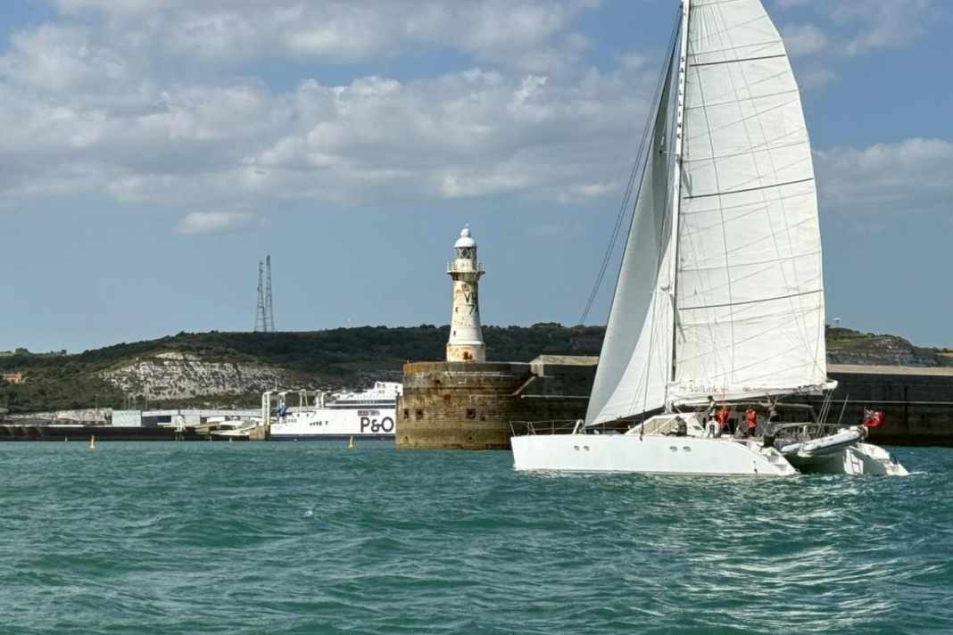 The company SailLink offers the first sailing ferry for passengers across the English Channel.