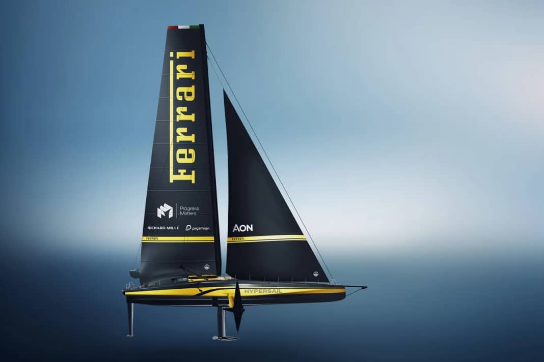 Ferrari präsentierte im Rahmen der Milan Design Week die finale Optik des radikalen Offshore-Foilers.