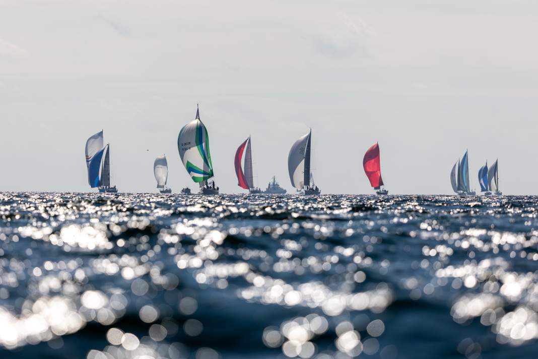 Peter Guest regatta field under spinnaker