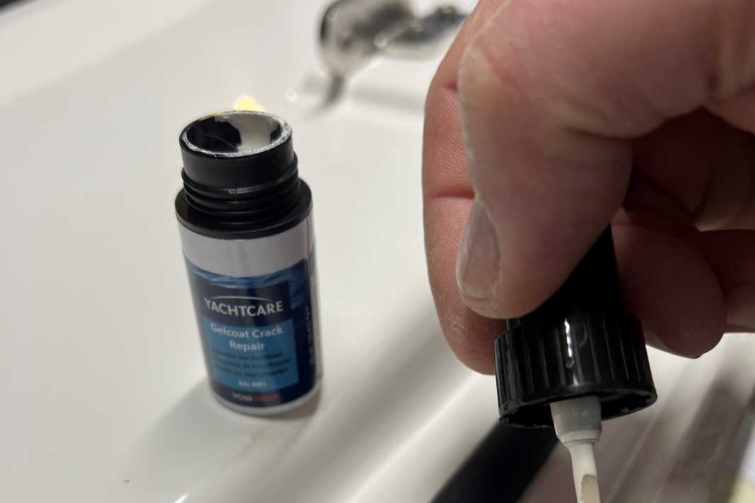 Our epoxy repair on the lid of a back box was practically invisible after the paint had dried