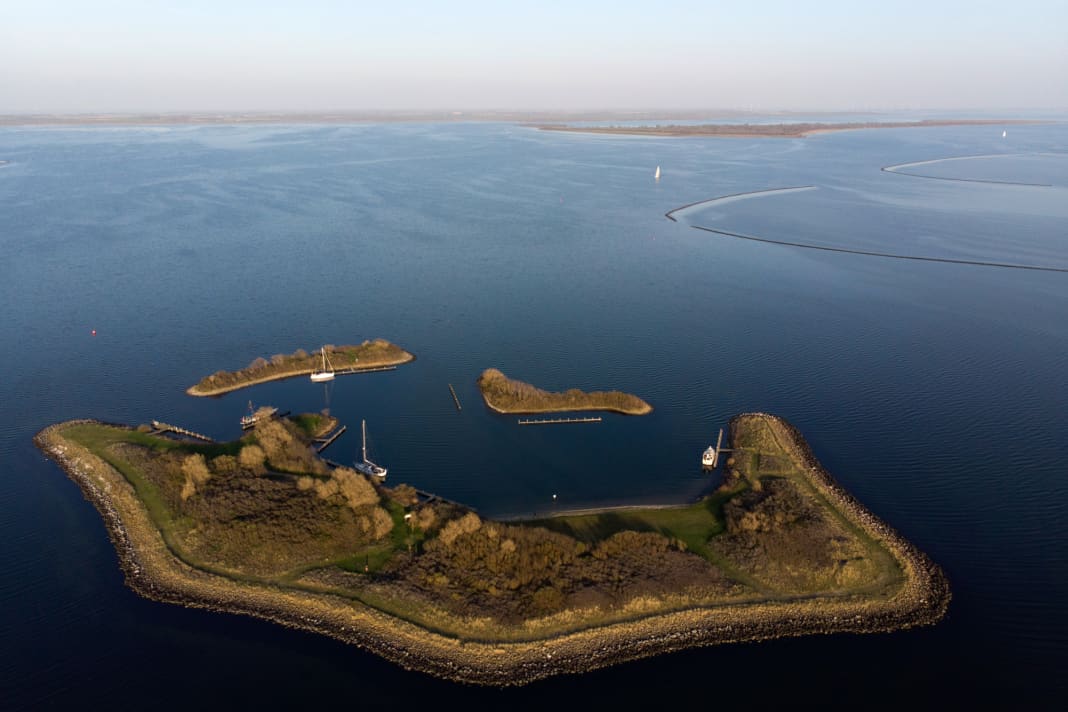 Créé par l'homme : le petit archipel de la mer de Grevelingen. Ceux qui veulent y aller doivent payer