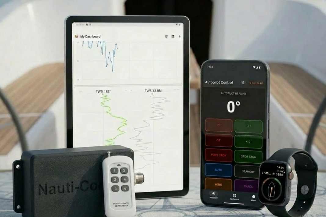 Das Gateway baut ein eigenes Wi-Fi auf – danach sind Autopilotsteuerung und Instrumentendaten auf mehreren Endgeräten gleichzeitig verfügbar.