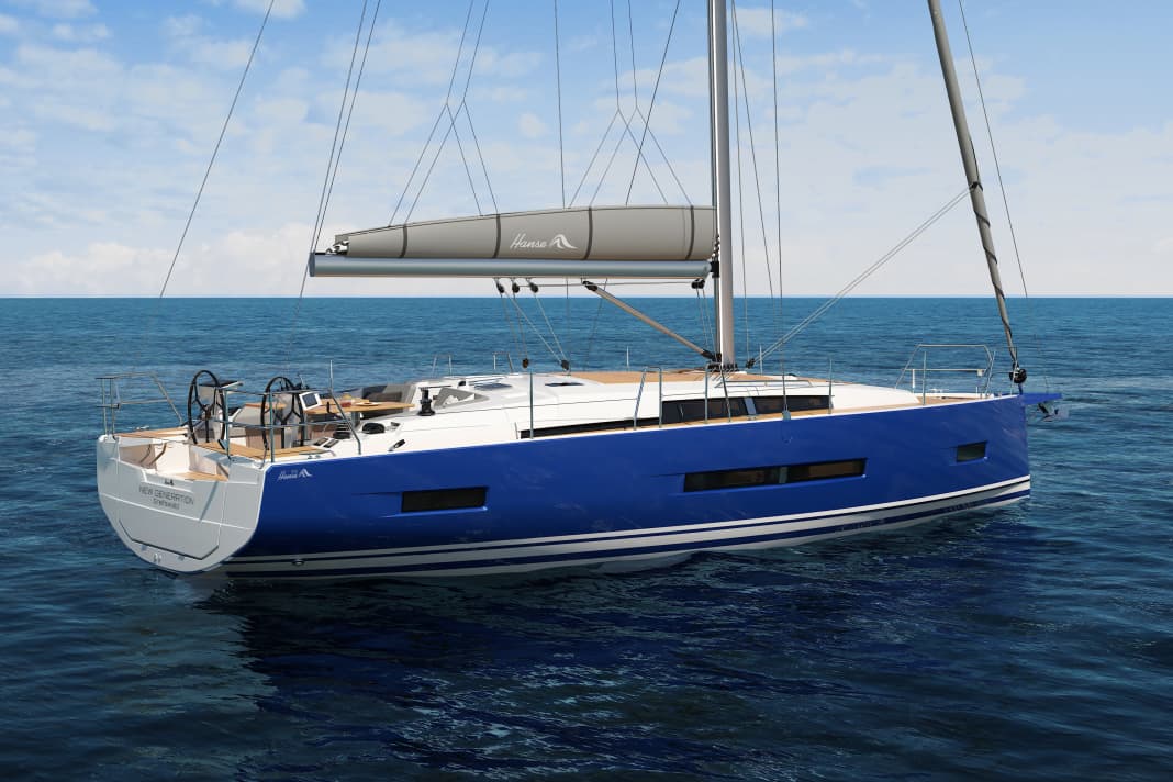 Full lines and a strong brand identity. The new Hanse 410 also leaves no doubt about its origins visually