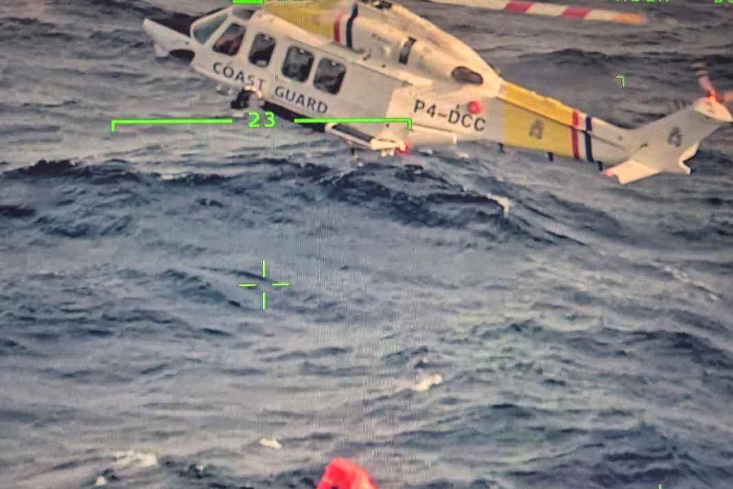 Recovery of the stricken crew 150 nm off Aruba