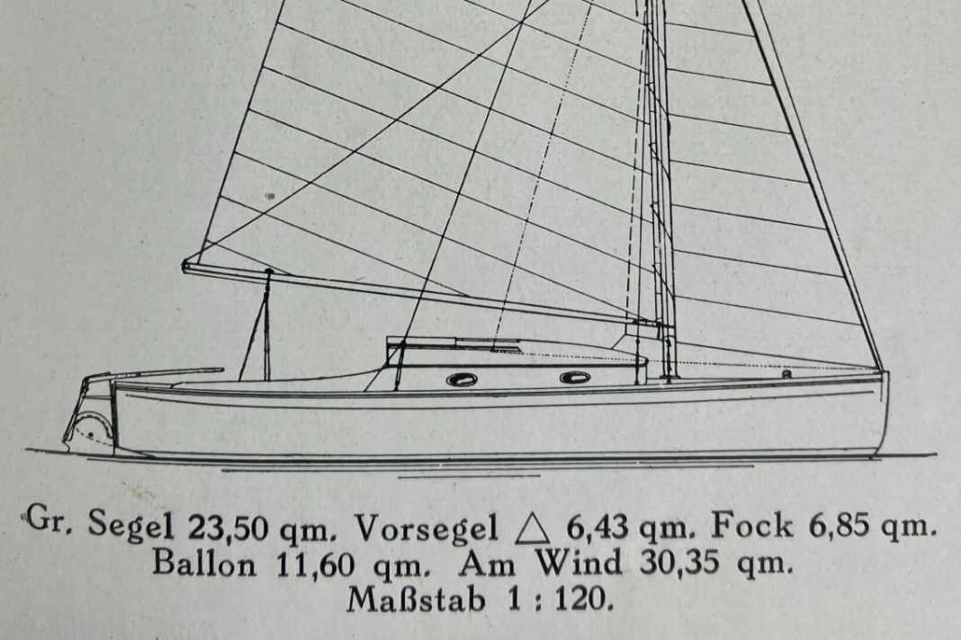 Voilier national de type « Jolle » de 30 m².