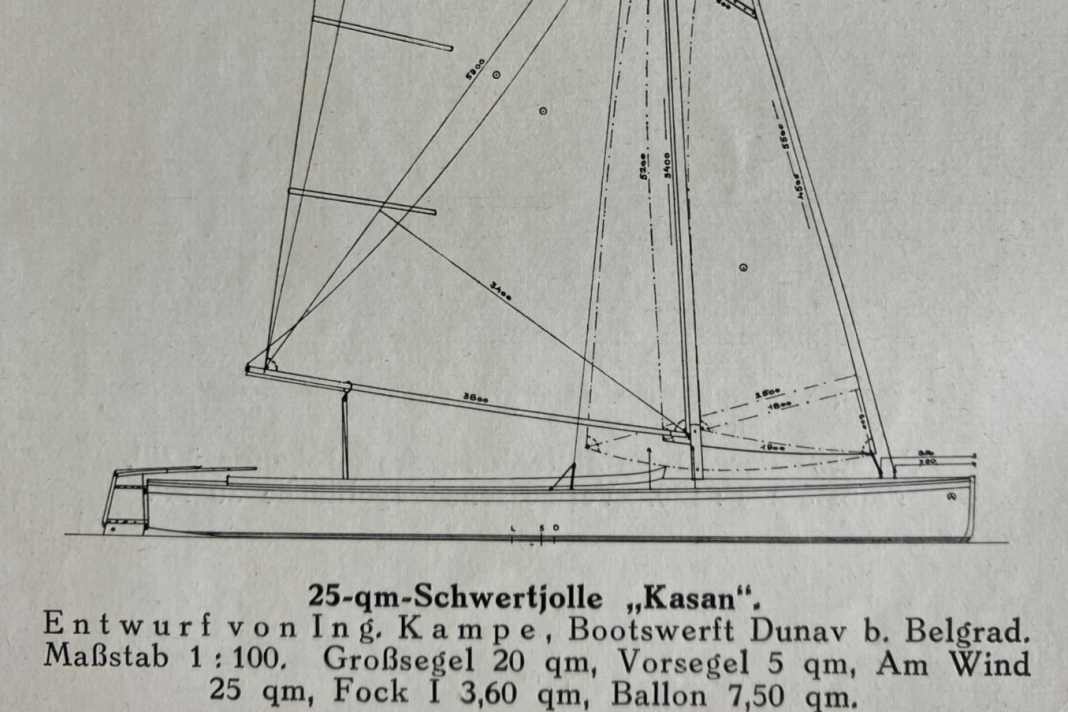 YACHT 6/1926 - Dériveur de 25 qm doté d'un gréement innovant.