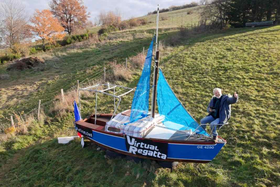 Bernard Poitau bought the boat for his ten grandchildren. It now sits on a plot of land in south-east France.