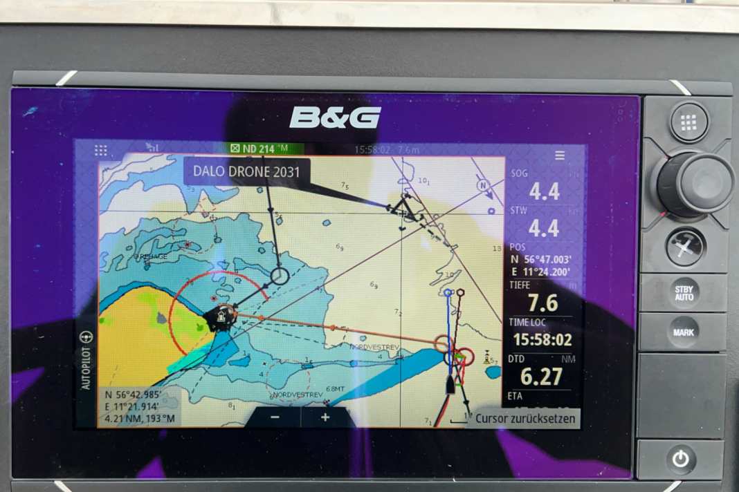 Contatto AIS con uno dei droni a vela al largo di Anholt.