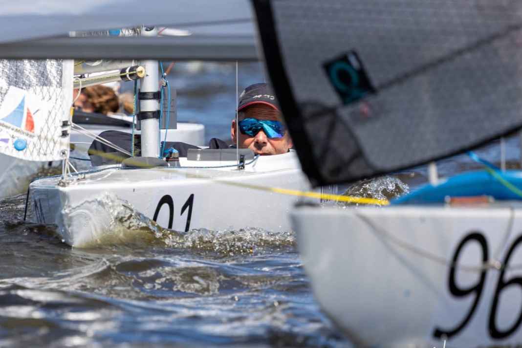 Heiko Kröger at the 2.4mR World Championships on the Sneekermeer.
