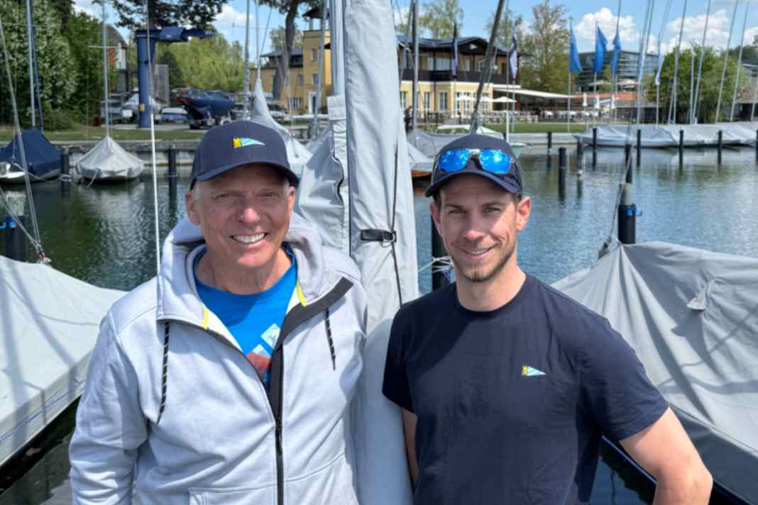 Philipp Autenrieth and Jochen Schümann at the Bavarian Yacht Club on Lake Starnberg.
