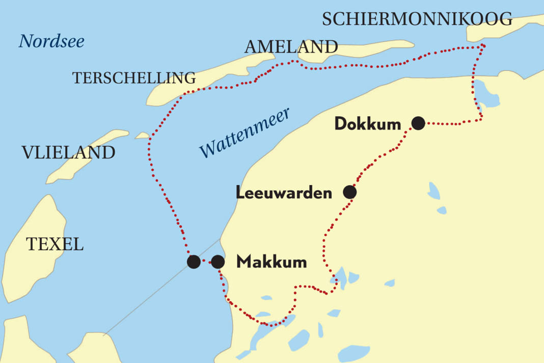 Wiesen und Wattenmeer: Törn durch Holland | Karte: YACHT