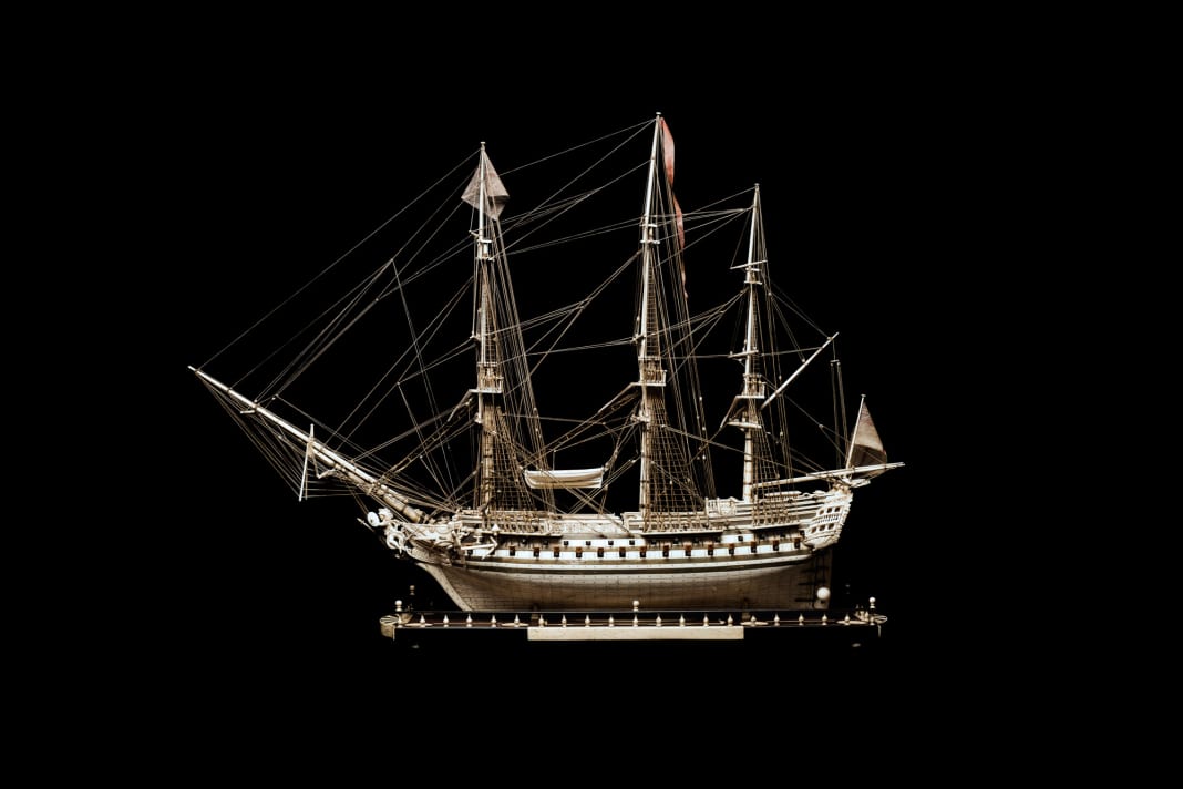 The perfectly preserved replica of the British second-rate battleship "HMS Canopus"