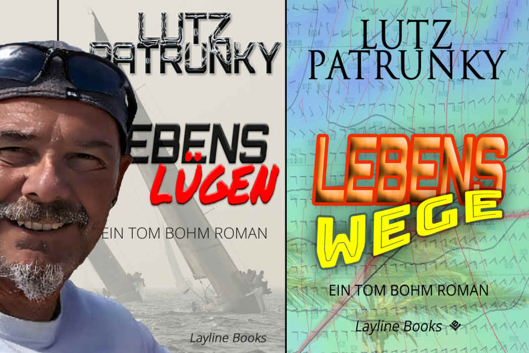 Lutz Patrunky und seine beiden bisher erschienenen Romane.