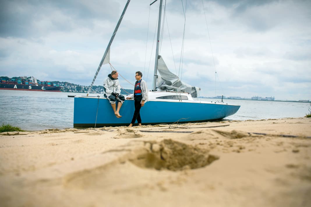 An den Strand fahren oder Trockenfallen ist mit aufholbarem Schwert und Ruder kein Problem