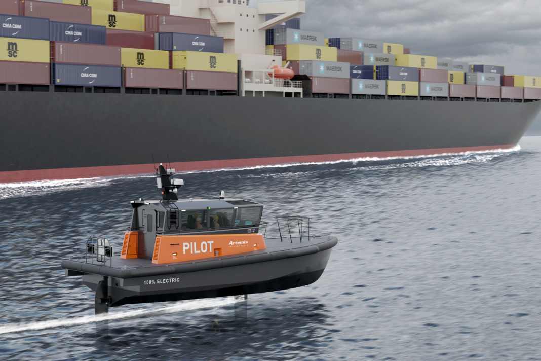 Die Simulation zeigt, wie das Lostenboot zu den Schiffen fliegen soll