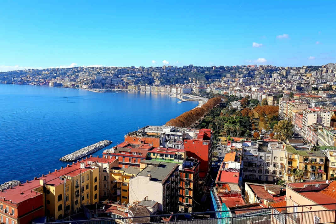 A view across the future venue for the Cup in Naples.