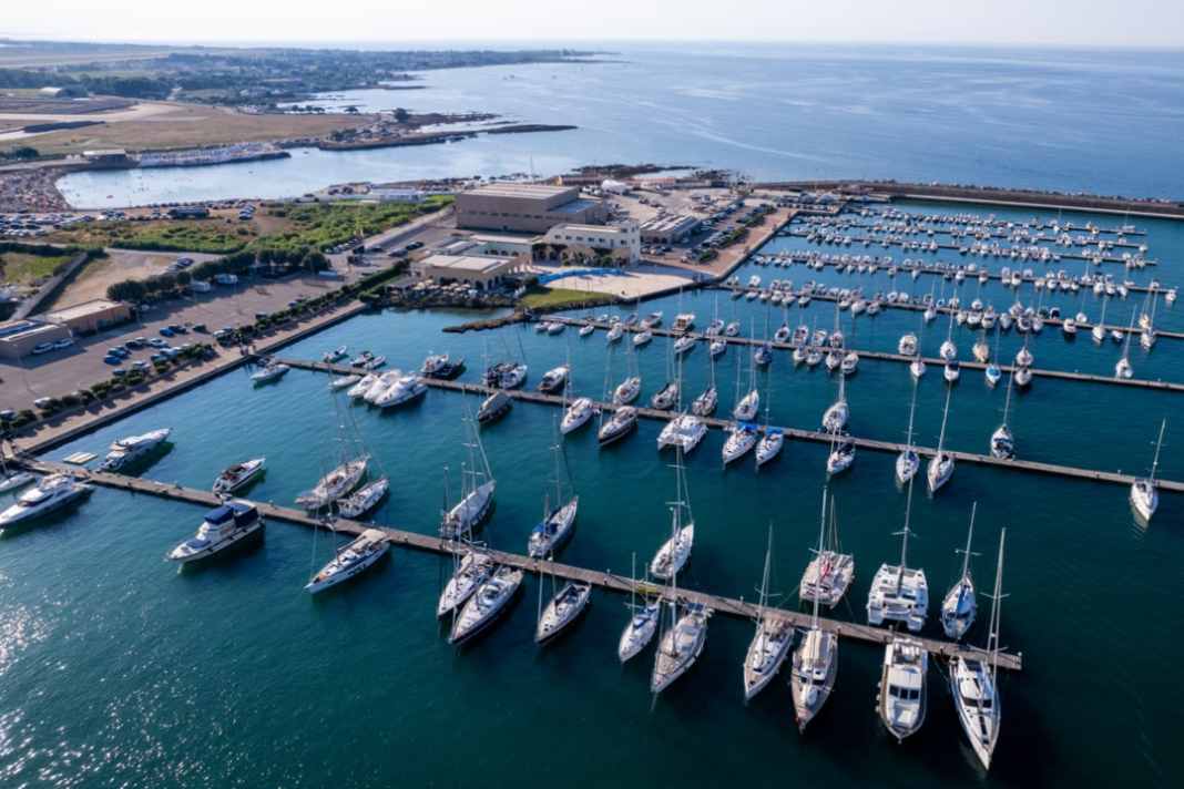 Marina di Brindisi is located on the southern Italian Adriatic coast.