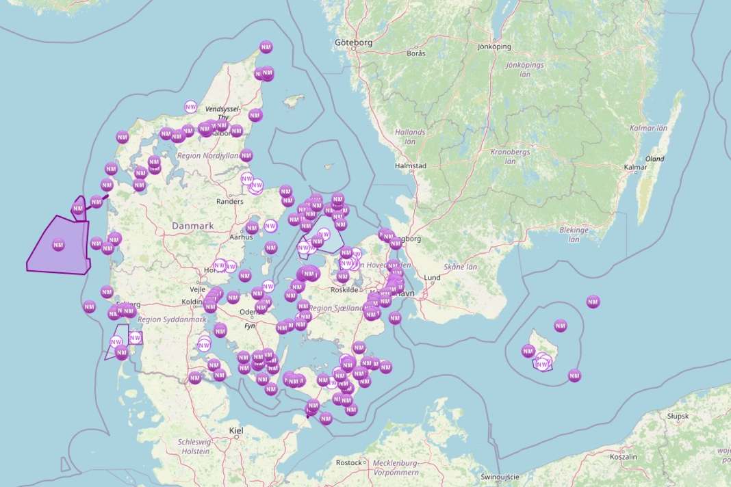 Tutti gli avvisi attuali sono disponibili su una mappa.