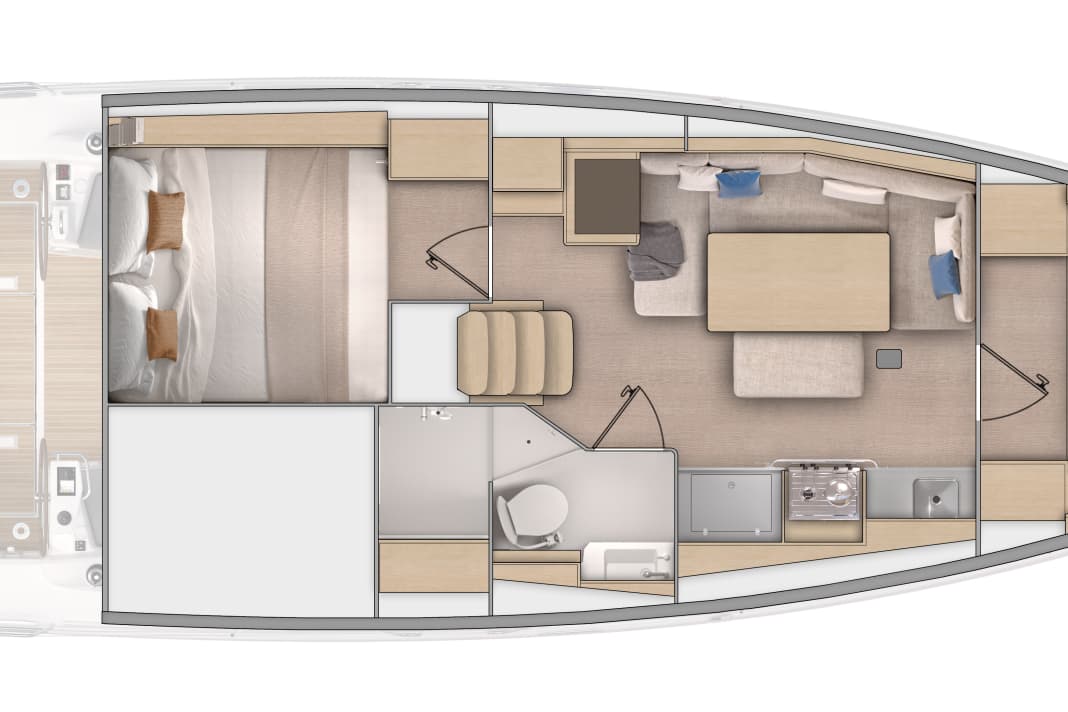 Fitted with two cabins and separate shower area in the rear wet room