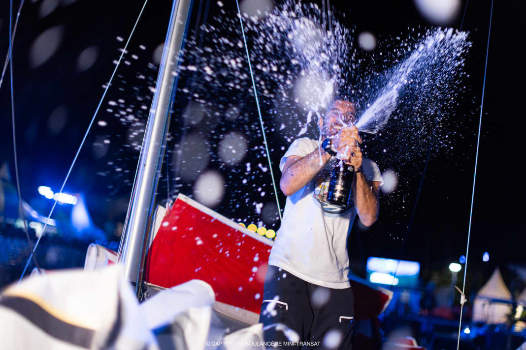 Pure Freude beim Sieger der Serien-Wertung beim La Boulangère Mini Transat 2023