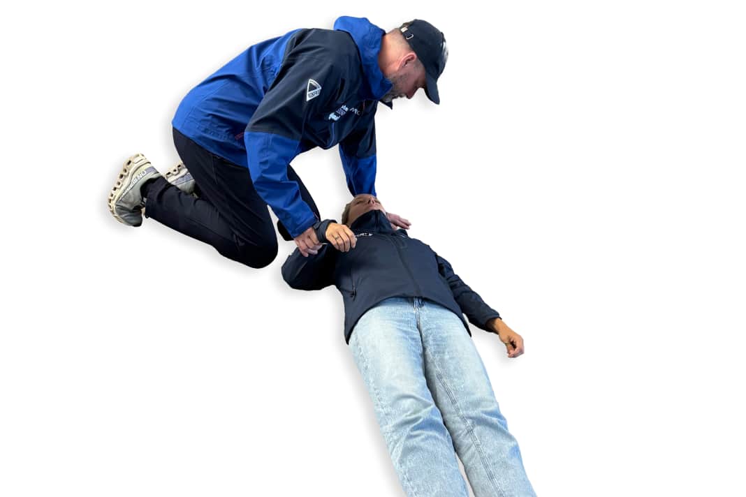 First, the condition of the person to be rescued is checked.